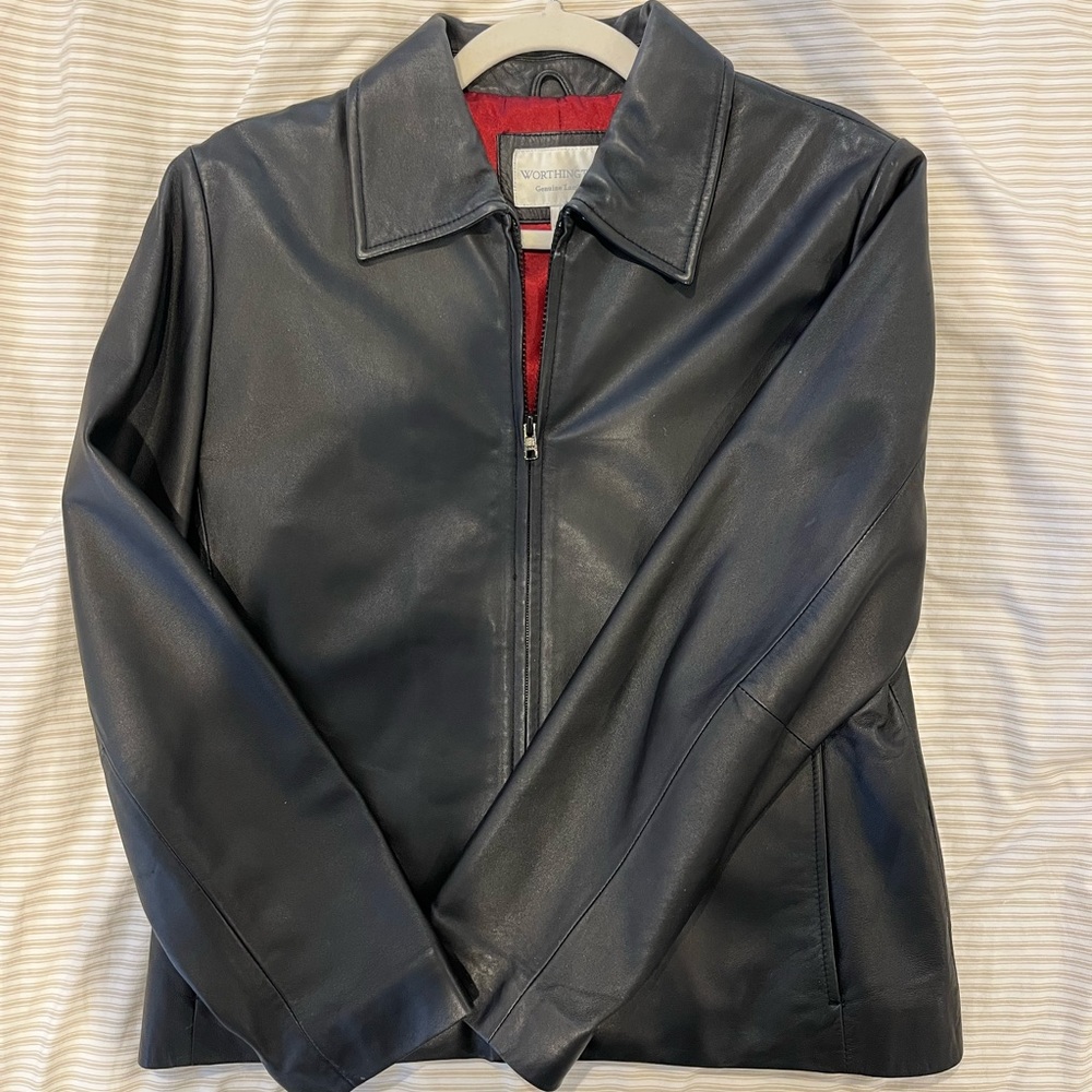 worthington leather bomber jacket 🫶🏼